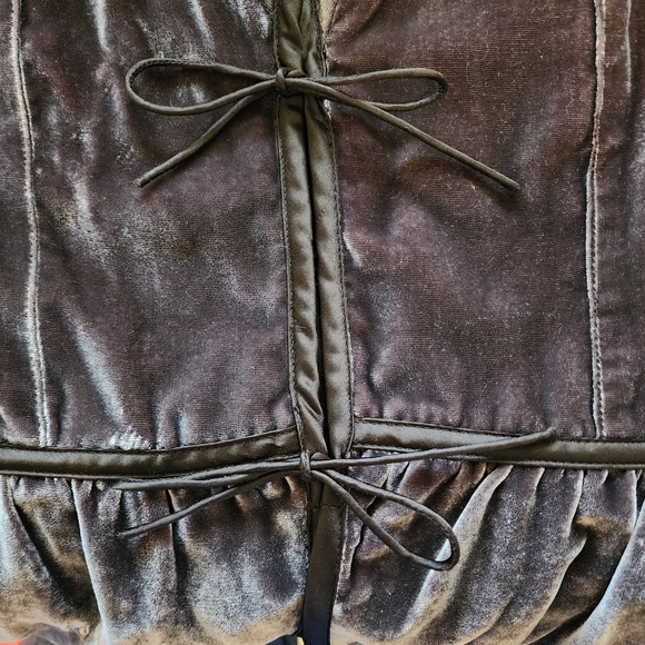 Vintage Banana Republic Purple Velvet Tie Front Top - Picture 5 of 10